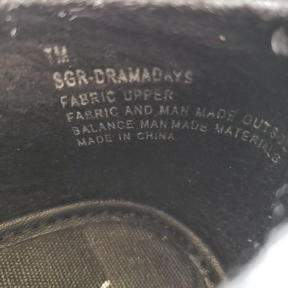 Sugar dramadays black satin oxford shoes woman's size 7 NEW no lid on box - Picture 6 of 9